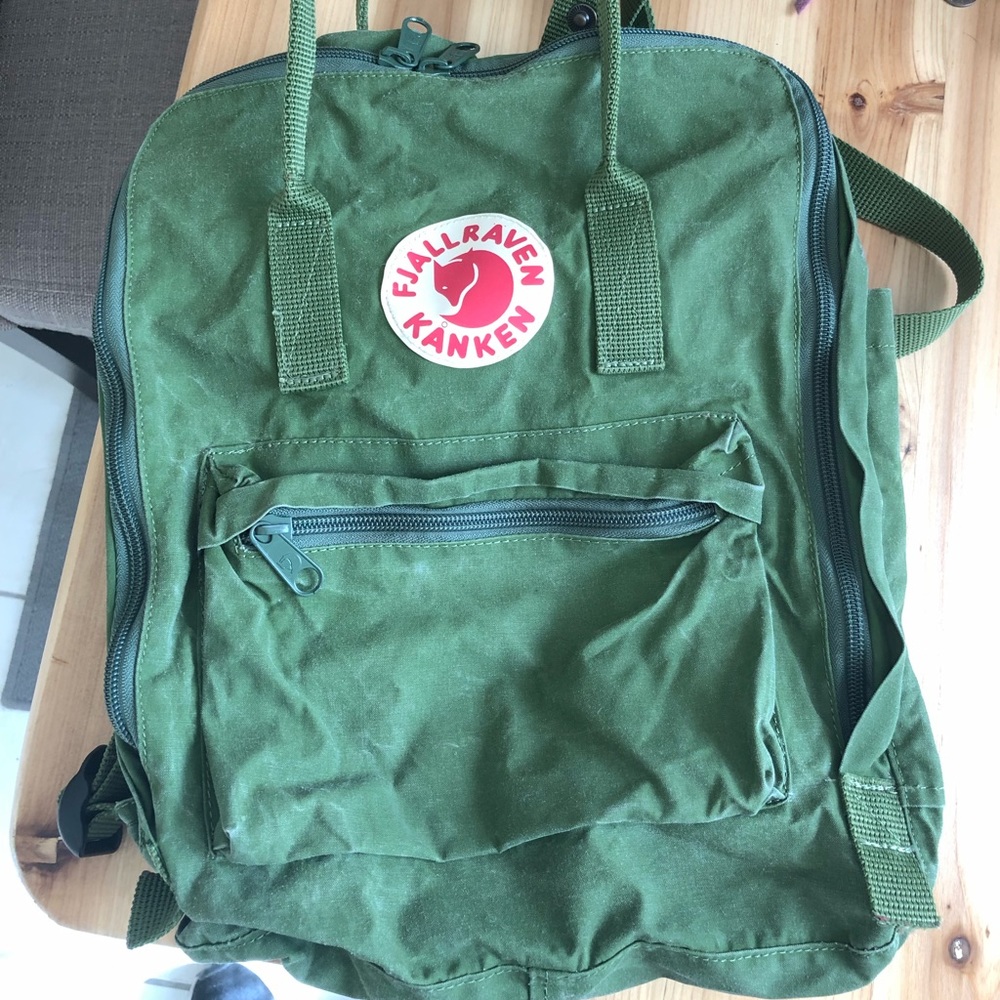 Fjallraven green backpack!